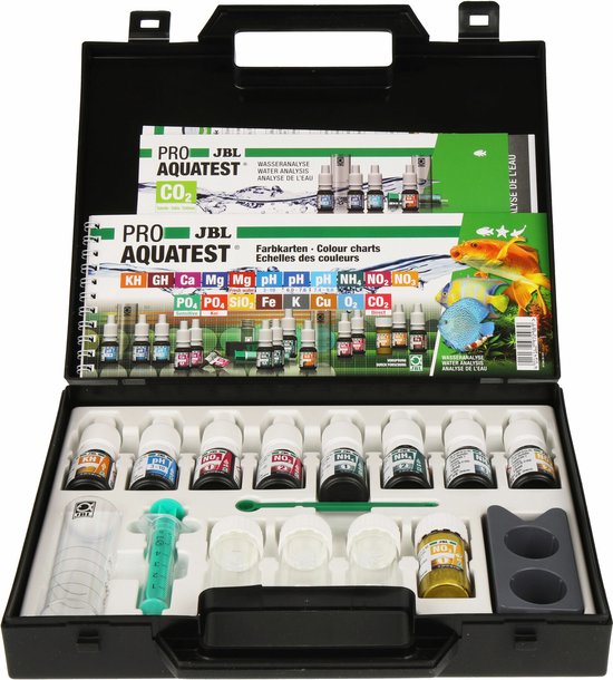 JBL ProAquaTest CombiSet Plus NH4 – Aquarium Testkoffer voor pH, KH, NH4, NO2 & NO3 meting