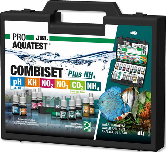 JBL ProAquaTest CombiSet Plus NH4 – Aquarium Testkoffer voor pH, KH, NH4, NO2 & NO3 meting