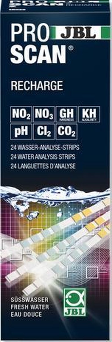 JBL ProScan Recharge – Navulling Teststrips voor Aquarium & Vijver (24 strips)