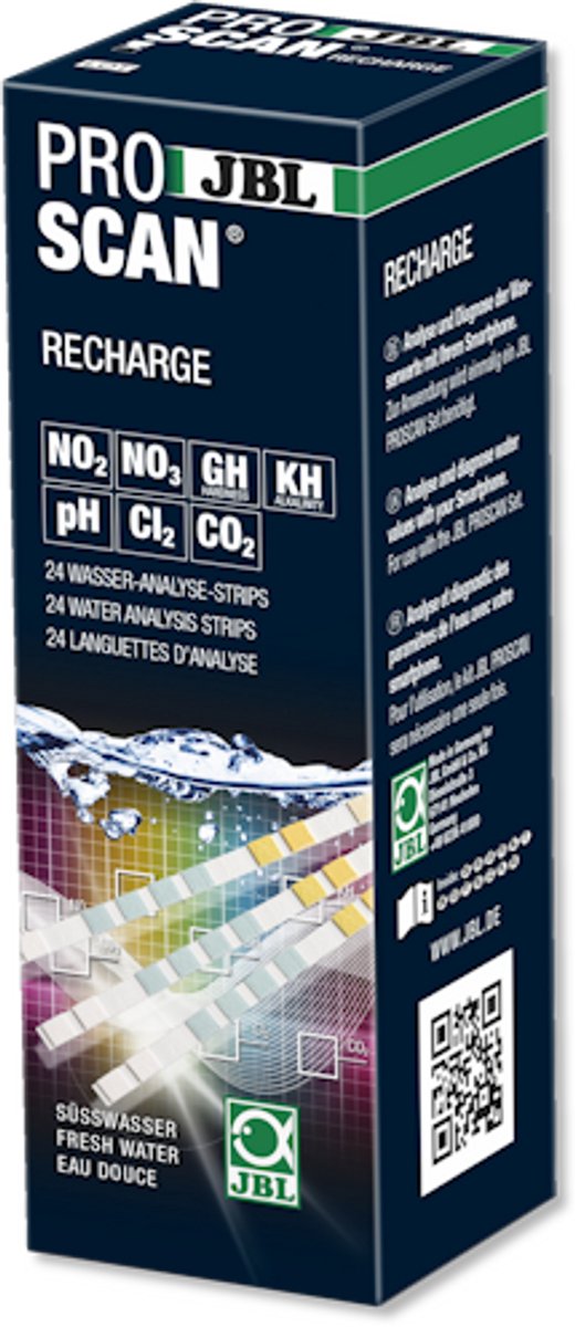 JBL ProScan Recharge – Navulling Teststrips voor Aquarium & Vijver (24 strips)