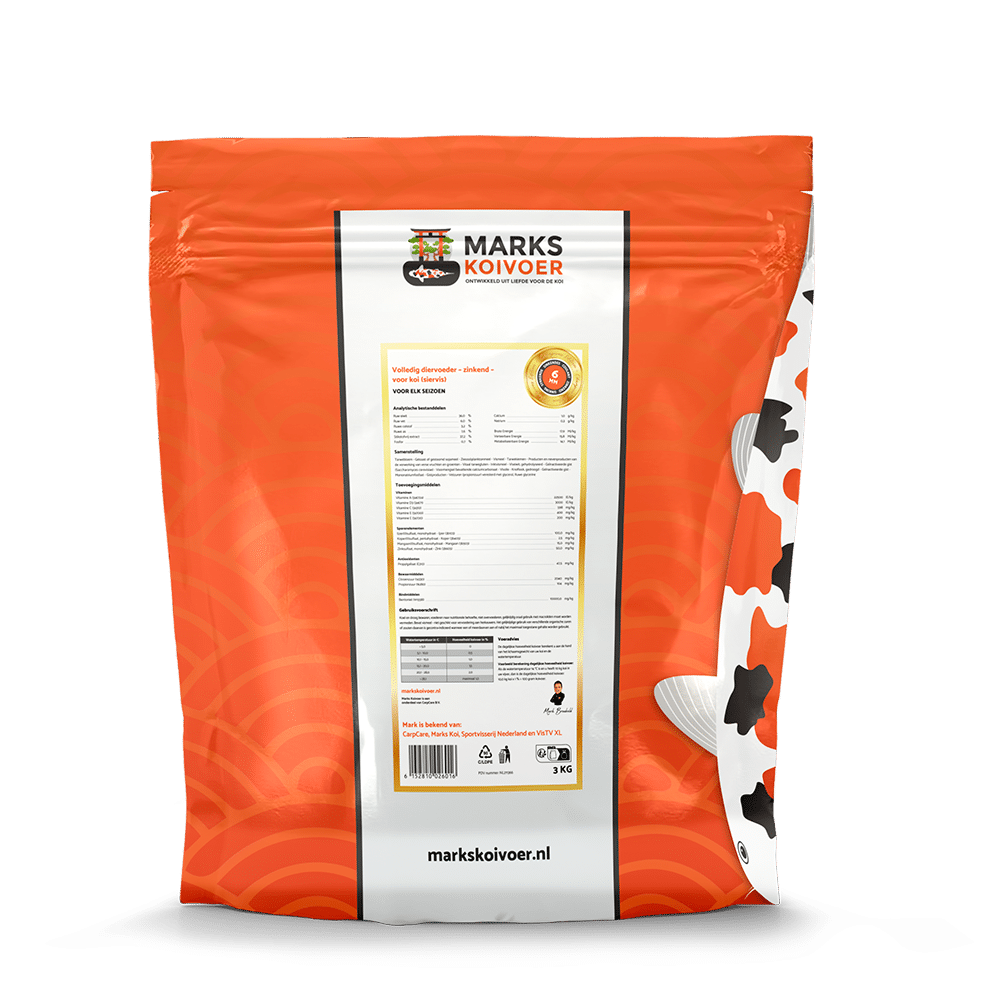 Marks Koivoer Champions Edition Multi Season 6 mm Zinkend - Premium Koi Voer voor Gezonde en Kleurrijke Koi